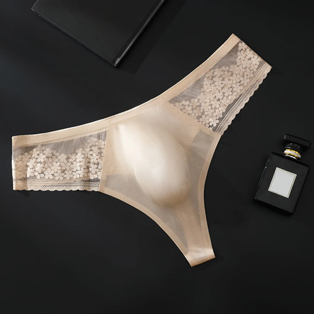 Trendy Men's G-String | Best-Selling Seamless Ice Silk Underwear | 3D Bulge Design High Stretch Fashion Briefs Men's Thong