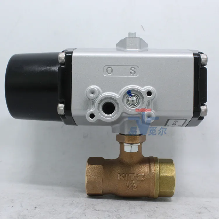 Pneumatic Three-way Copper Ball Valve CS-TNE Bronze Pneumatic Control Valve 4-way Three-way Directional Valve