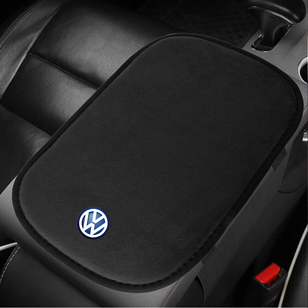 1pcs Suede Leather Car Central Armrest  Mat Auto Accessories for Volkswagen VW Golf 4 5 6 7 Jetta Polo Caddy GTI Bora MK7 Passat