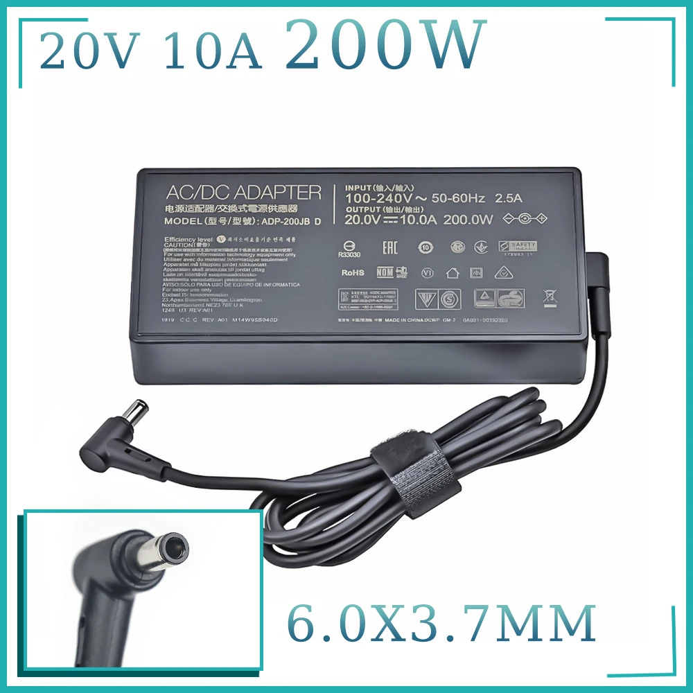 NEW 20V 10A AC Adapter Charger For TUF DASH F15 FX516PR FA506QR ROG ZEPHYRUS G15 GA503QM-HQ121R GA503Q ADP-200JB D
