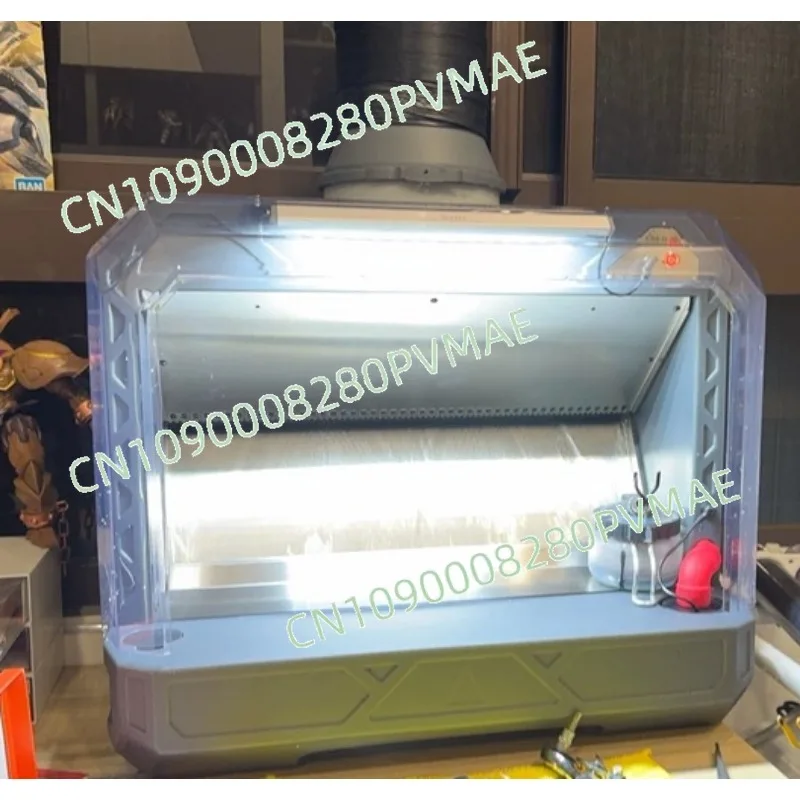 

Model water curtain toy figure coloring spray painting water curtain water coloring workbench