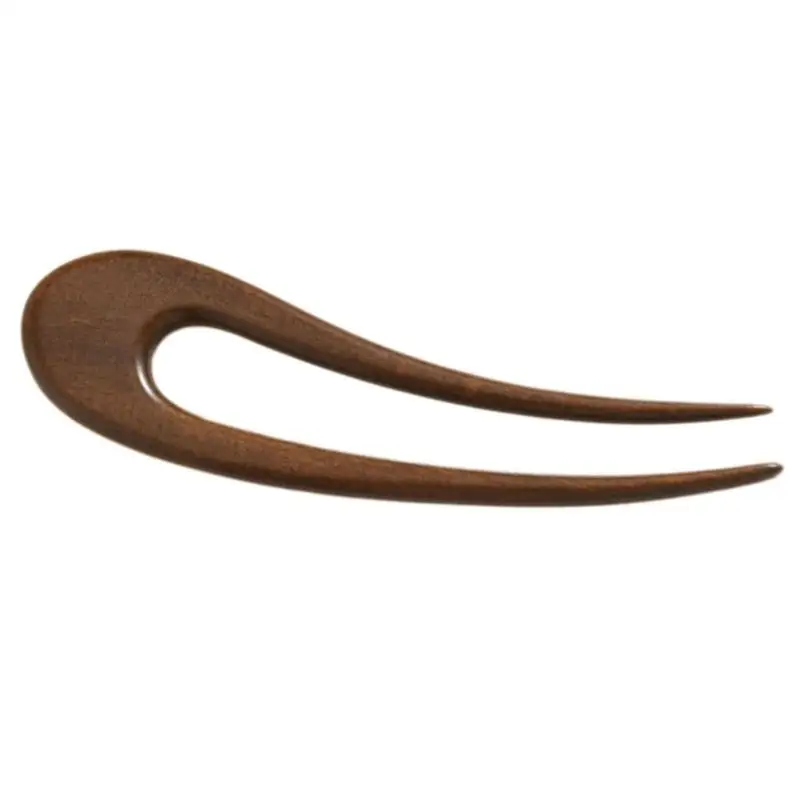 39BD Alte Holz Haarnadel Für Frauen U Form Haar Sanfte Haar Brötchen Halter – Detail 8