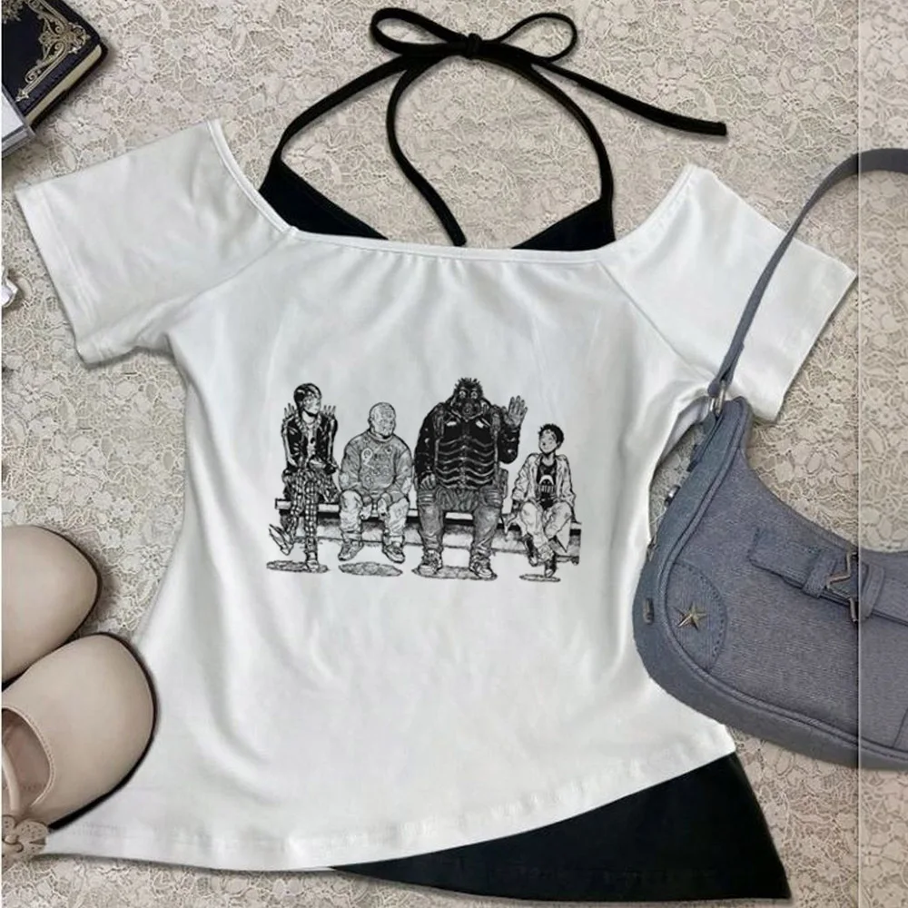 Dorohedoro cropped top women graphic japan baddie japanese goth tshirt manga cheap gyaru clearance sales kawaii