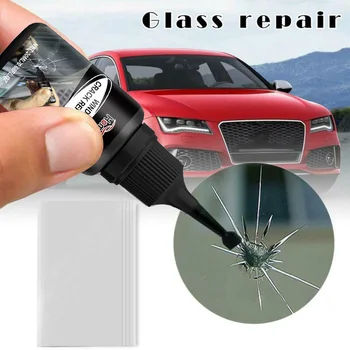 Juego de agente líquido para reparación de arañazos de vidrio de coche, herramientas de agente de reparación de resina para ventana de parabrisas, Nano arañazos, grietas, accesorios para automóvil