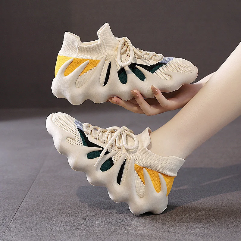 

Женская повседневная обувь с дышащей сеткой и дизайном осьминога, летняя универсальная уличная обувь на плоской подошве и легкой спортивной обуви