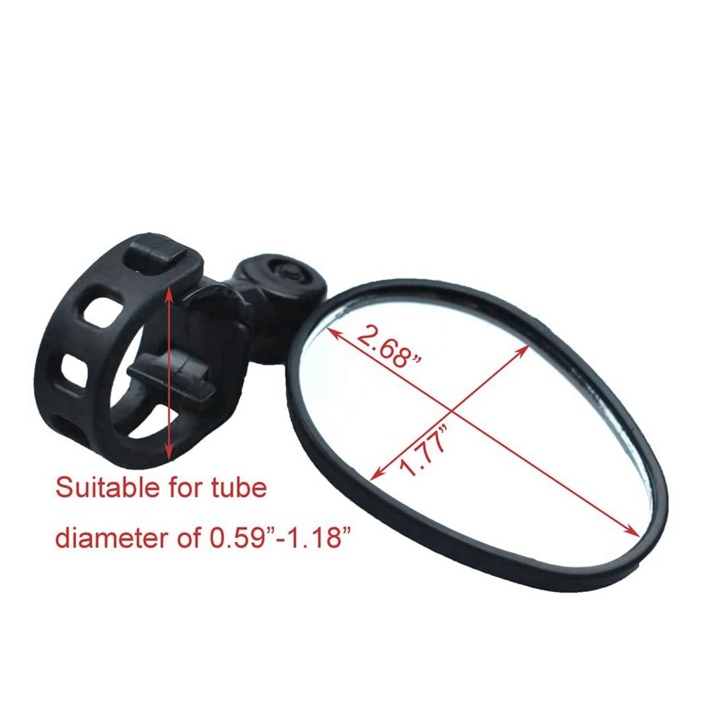 

AS98-Bike Rearview Mirrors Adjustable Rotatable Handlebar End Mount Mirror Easy Install For MTB Road Bike