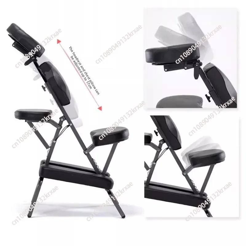 Portable Folding Tattoo & Massage Chair, Adjustable Multi-Function Therapy Acupuncture Stool with Secure Padded Sponge Cushion