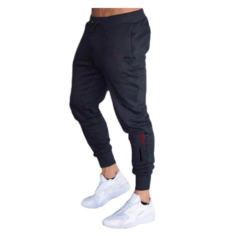 2026 Fashion Men Gyms Pure Color Pants Joggers Fitness Casual Long Pants Men Workout Skinny Sweatpants Jogger Tracksuit Trousers