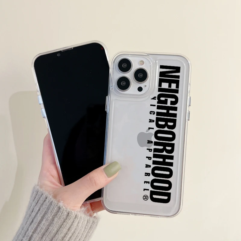 Transparent Space Phone Case Neighborhood Street Trend Culture Brand NBHD Soft Cover For iPhone15 14Pro 8Plus 13 12 11 XSMax XR