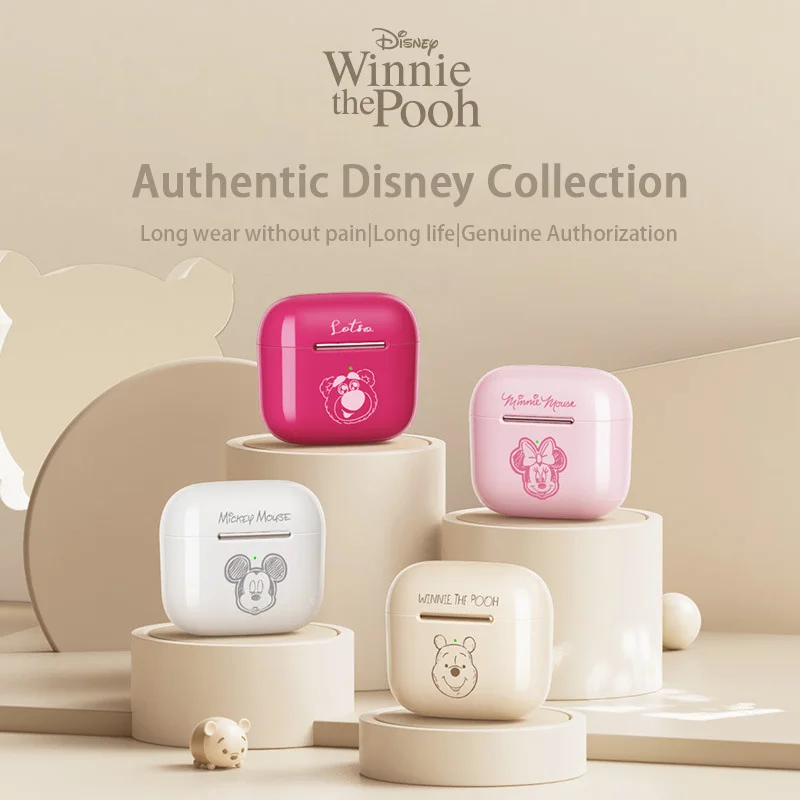 

Disney Series Mickey Minnie Winnie the Pooh Bear New Bluetooth True Wireless Semi-In-Ear Sports Music Bluetooth Headset Ultra