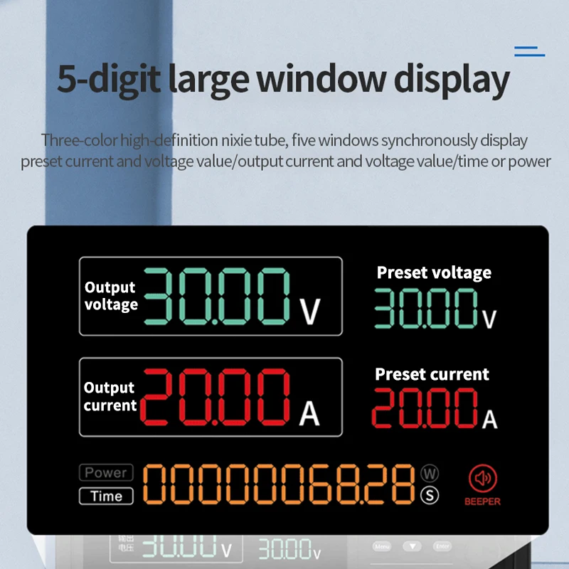 Imagem -05 - Fonte de Alimentação Regulada por dc Programável Tuodapu 15v 60a Tensão Constante Ajustável Fonte de Alimentação dc Programável de Corrente Constante