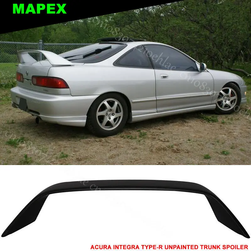 Passt 94-01 für Acura Integra Typ R 2dr Fließheck Heckklappen LED Spoiler Flügel glänzend schwarz