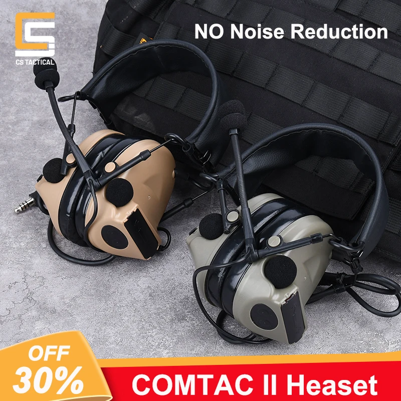 C2 COMTAC II WADSN Tactica Headset Communication Shooting Headphone Airsoft Kenwood U94 PTT Earphone Outdoor Hunting  Headset