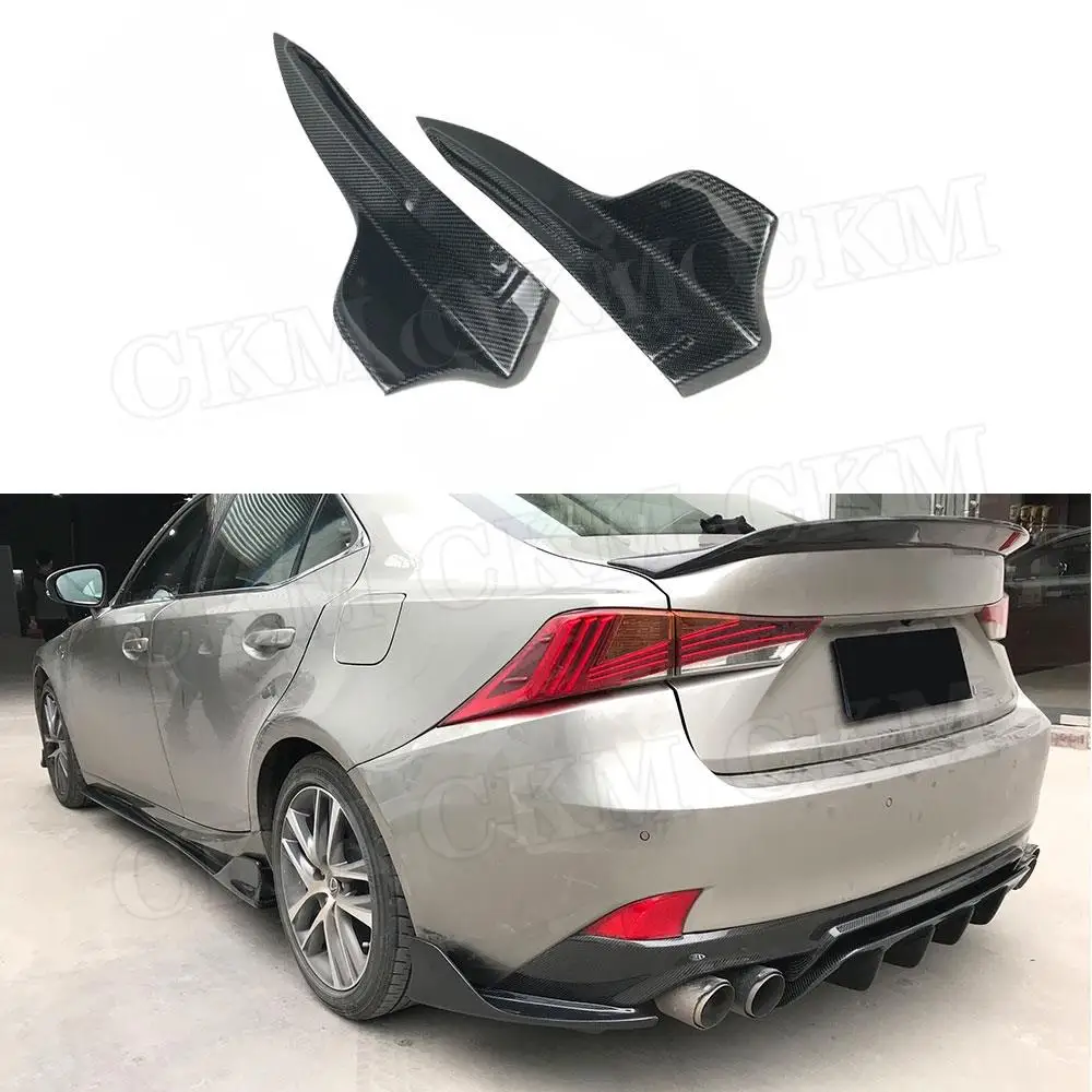 

Carbon Fiber Rear Bumper Splitters Trims Fit for LEXUS IS300 IS350 IS F Sport Sedan 4 Door 2017 2018 Body Kits Auto Car Styling