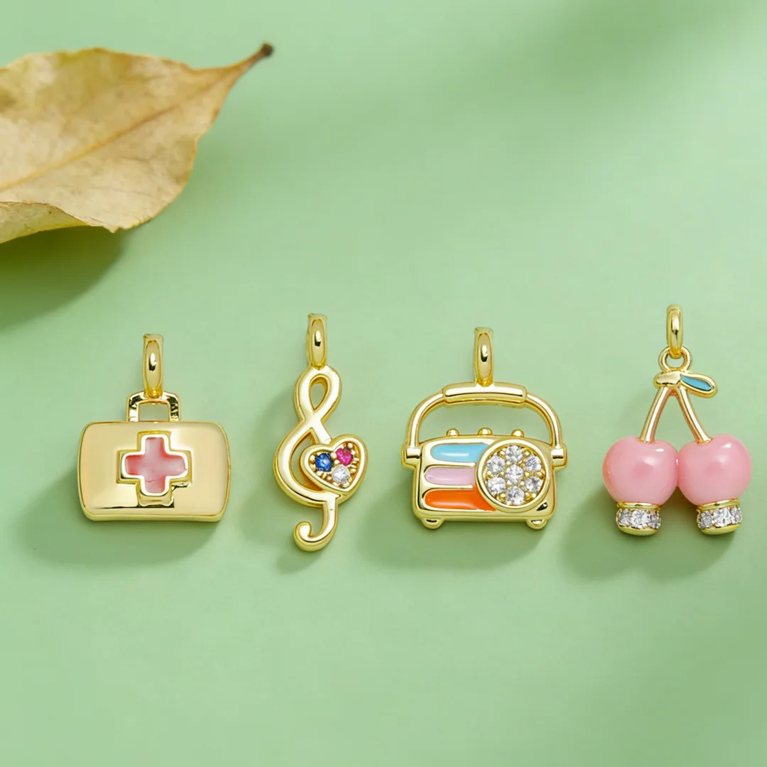 จี้ทำมือ 4 ชิ้น ทำจากทองเหลือง - Jewelry Making Notes บทวิจารณ์และราคา