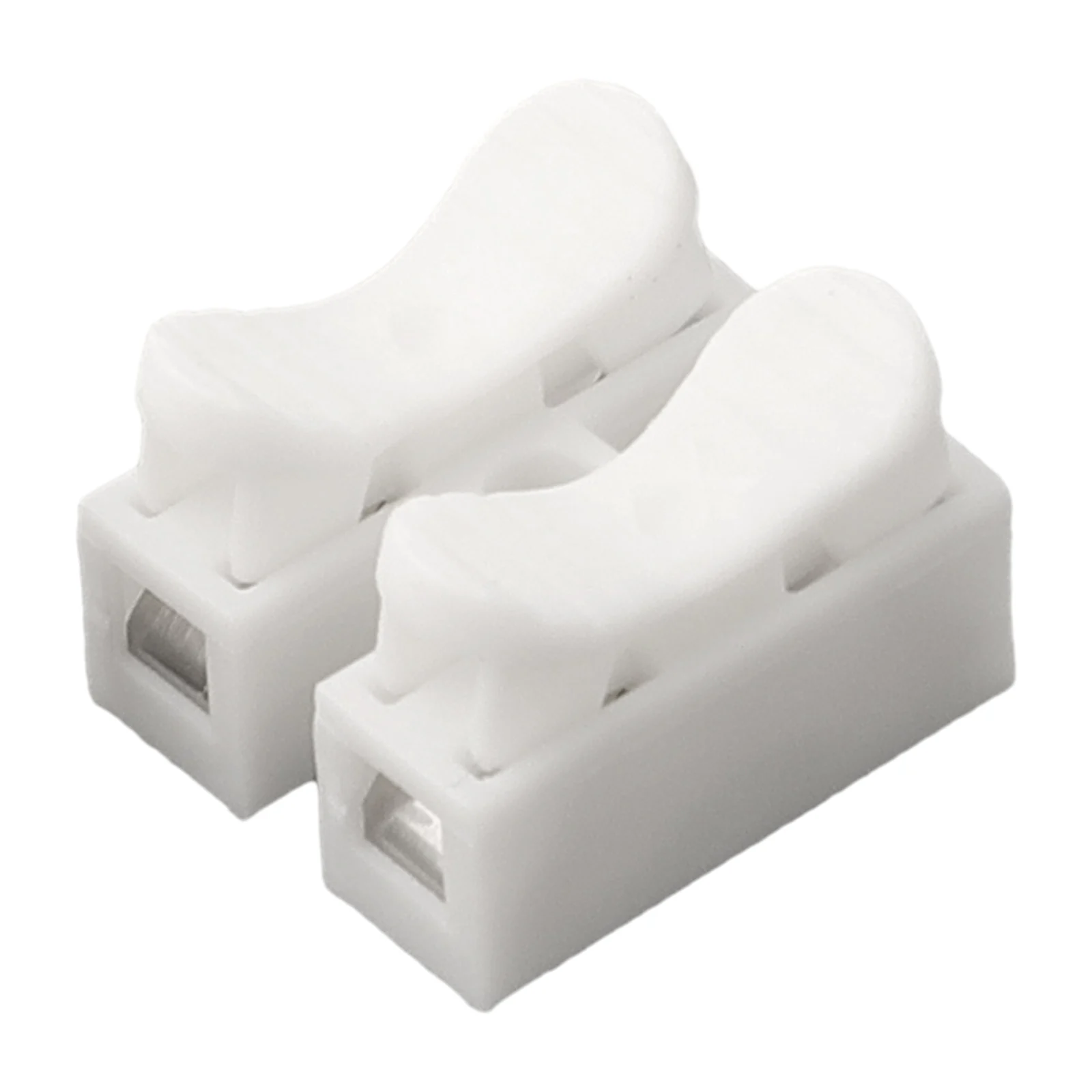 10개 CH2 스프링 와이어 커넥터 2핀 터미널 블록 (LED 스트립 조명용), 공구 불필요, 20-12 AWG 전선 사용 가능, 220V 1A 정격