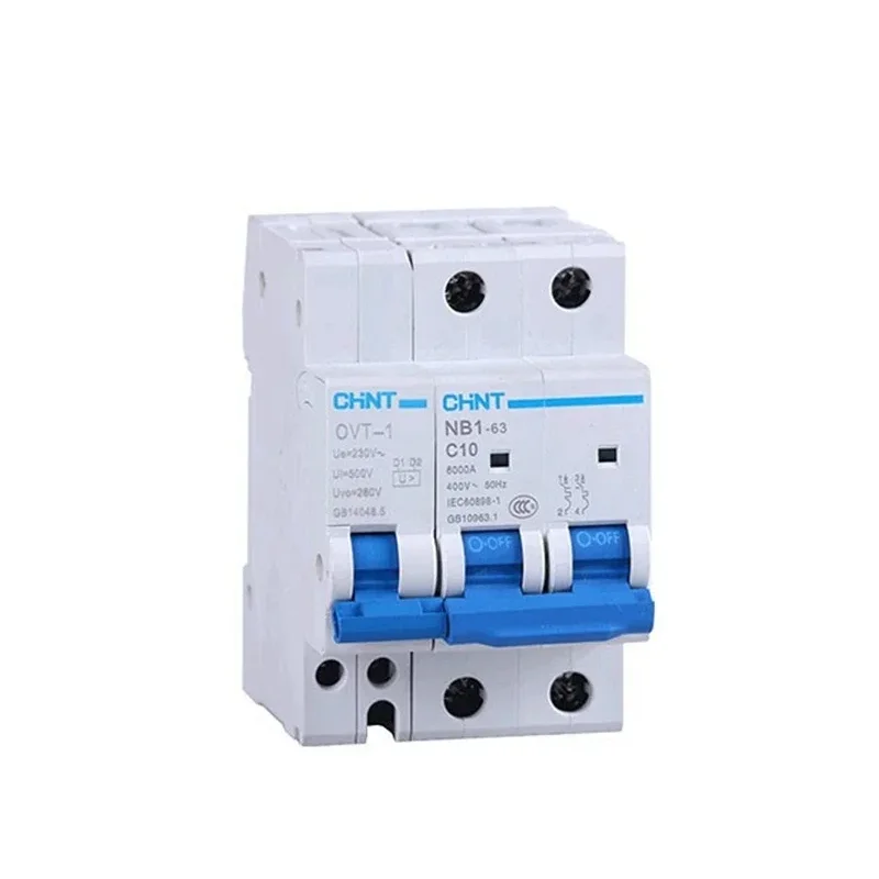 

CHINT OVT-1 NB1-63 POV-1 6KA Over Voltage Protection Sobretensiónes Permanente Miniature Circuit Breaker MCB Original Product