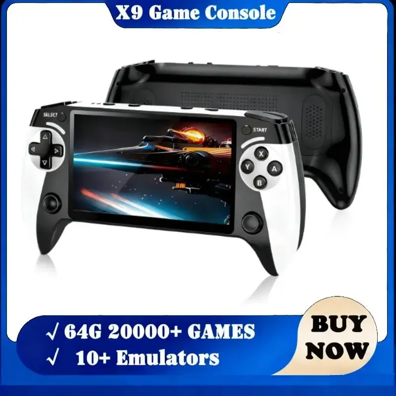 

Портативная игровая консоль X9 с 3000 играми, 5,5-дюймовым экраном, ретро-плеером и встроенными 10 эмуляторами (поддержка NES, GBA, GBC). Отличный подарок.