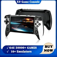 New 3000 Games X9 Handheld Video Game Console 5.5inch Screen Retro Video Game Player Built in 10 Emulators Support NES GBA GBC 2