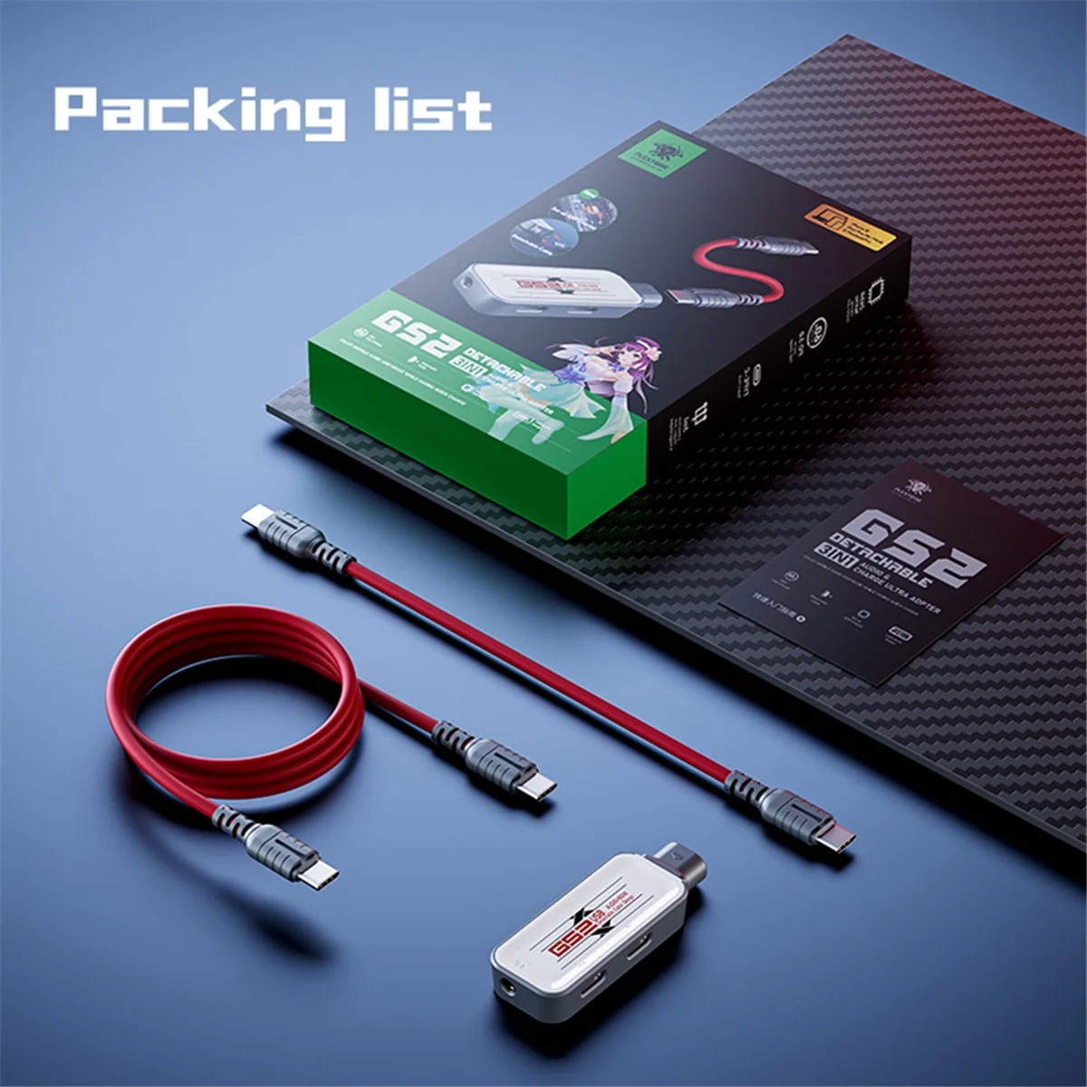 SMIEA PLEXTONE GS2 3-в-1 Адаптер для мобильного телефона и планшета 60 Вт Быстрая зарядка и аудиовыход Интерфейс Type-C Игровая док-станция