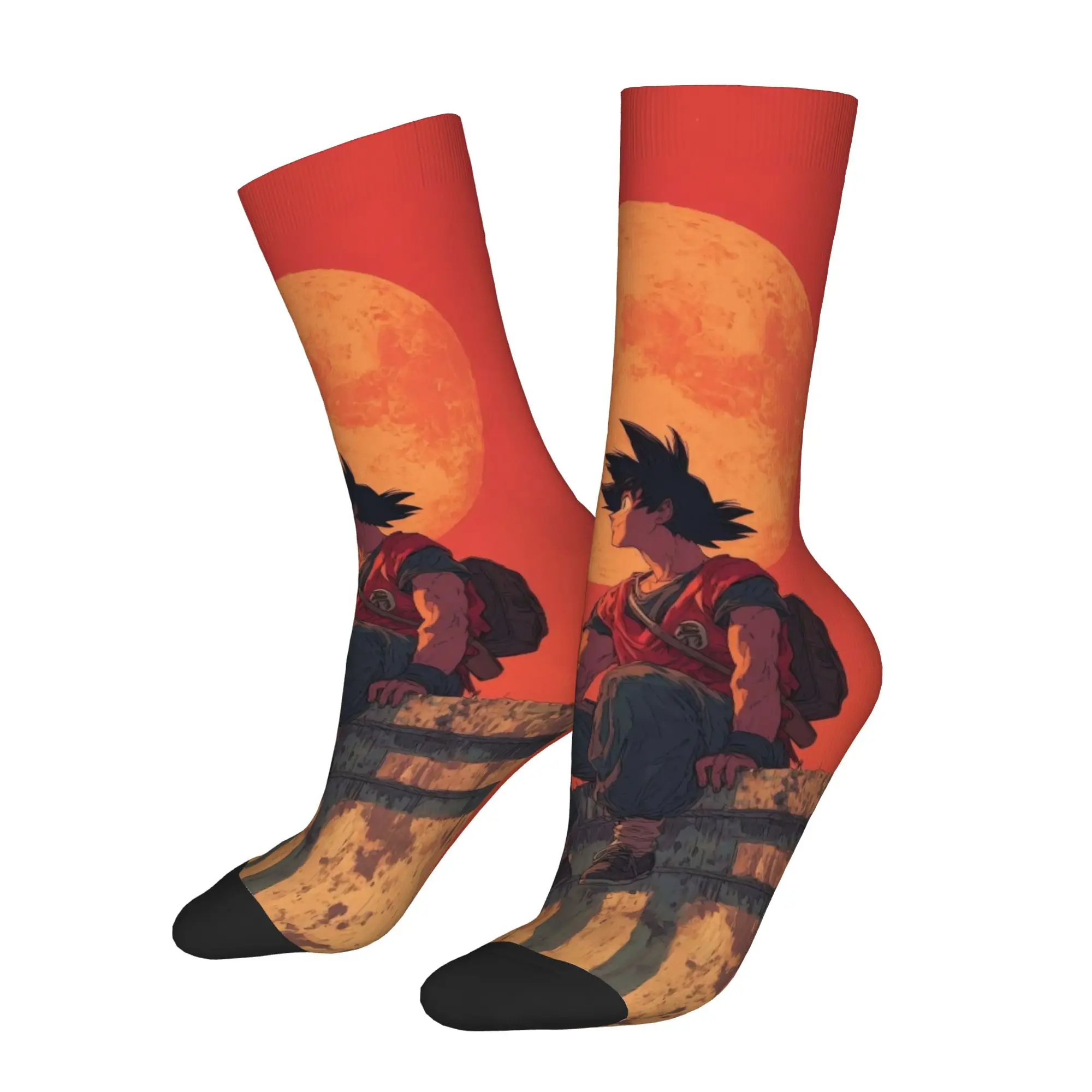 1 Pair Funny Sock Dragon Ball Son Goku (4) Hip Hop Seamless Pattern Printed Men Socks Casual Men's Socks