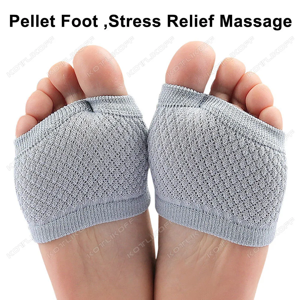 Cotton Half  Sleeve Pads for Metatarsal Forefoot Pain Relief Shoe Pads Ball of Foot Cushion For Hallux Valgus Corrector Forefoot