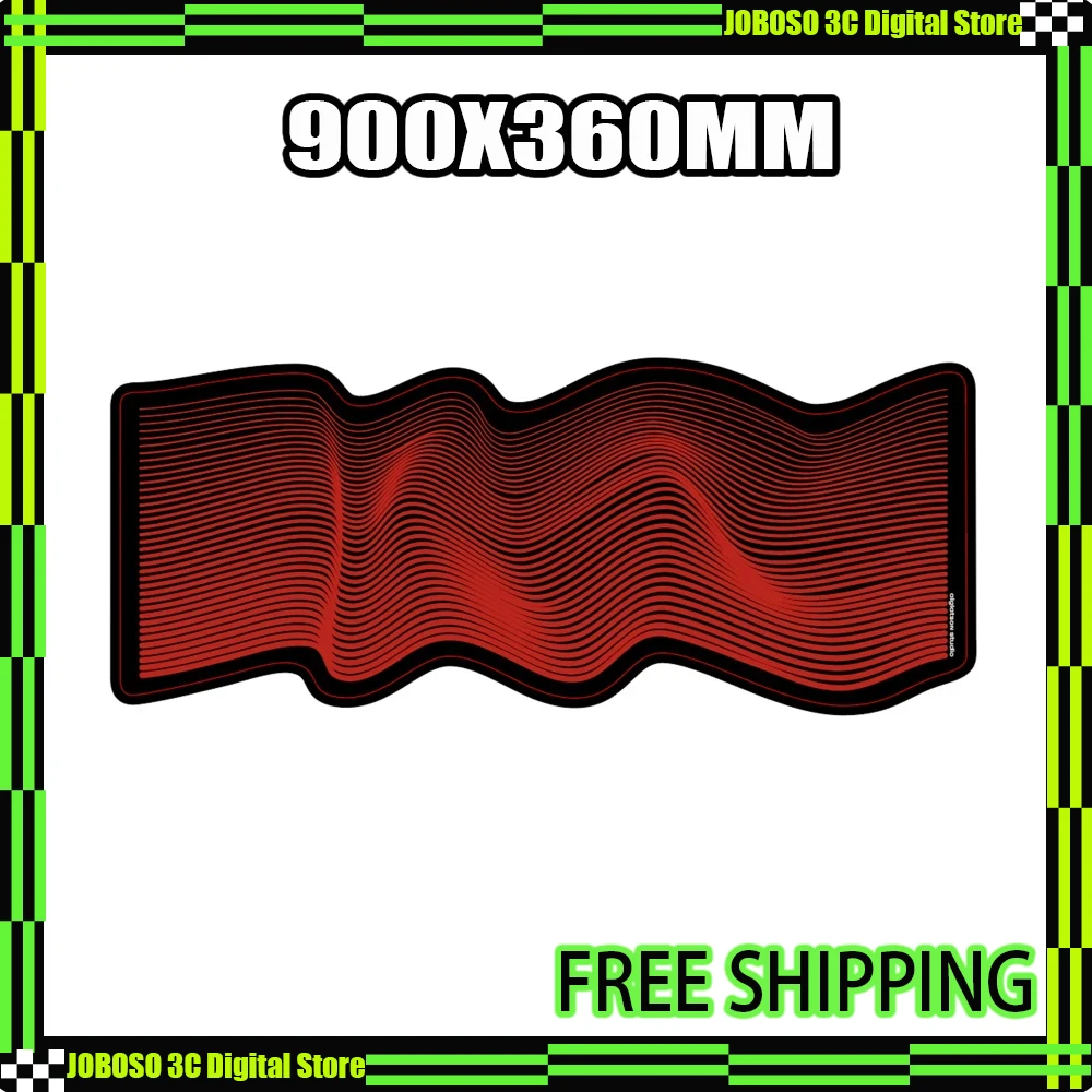 

Black Snail Alien Table Mat 900x360 Irregular Keyboard Pad Anti Slip Smooth Desktop Gaming Mousepad Anime Office Accessories