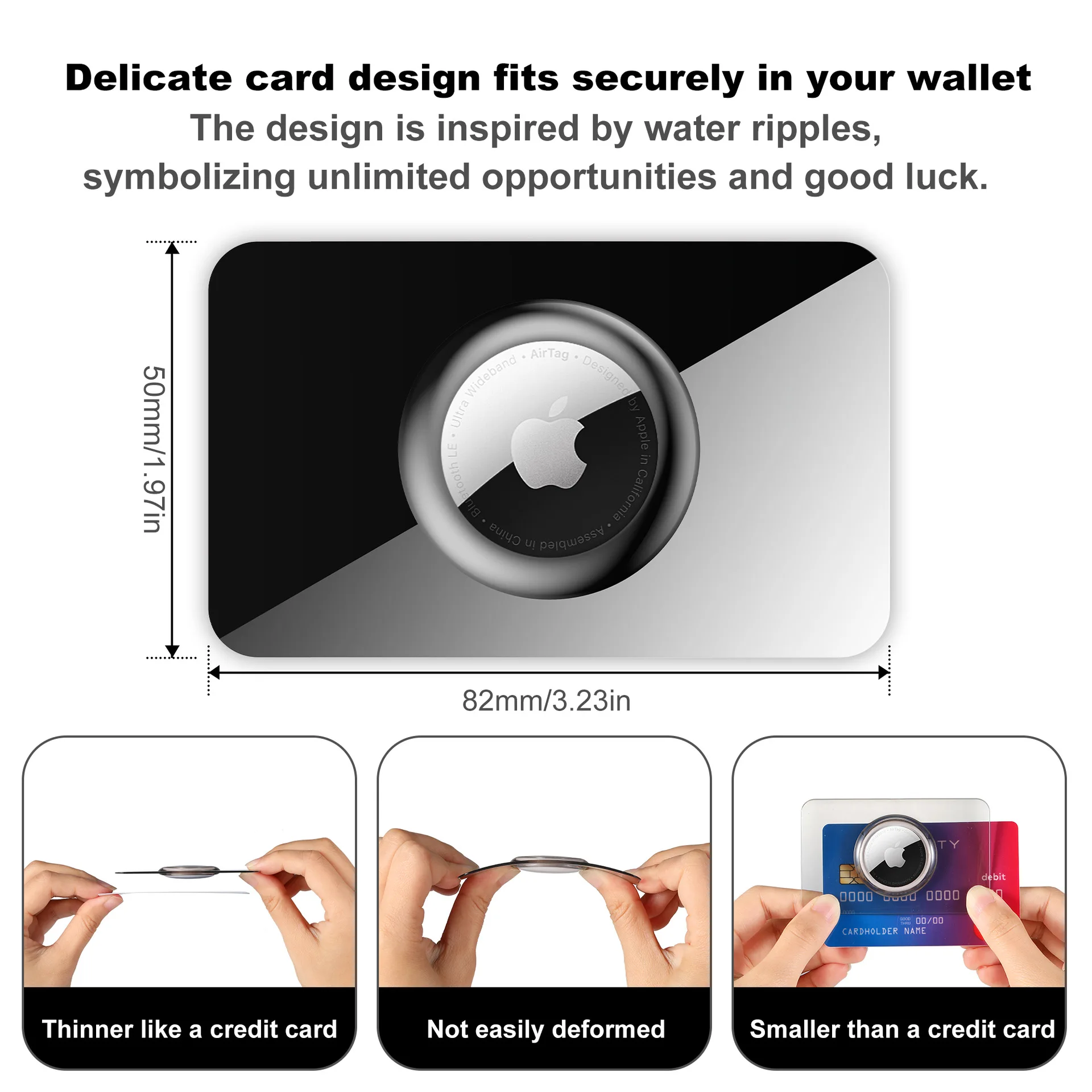 For Apple Airtag Protective Case Ultra Thin Card Anti Loss Device Locator Cover For Wallet Handbag Pocket Airtag protective case