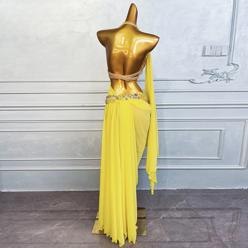 Customized Belly Dancer Costume Performance Uniform Female Set Oriental Dance Costume Practice Dress Long Skirt Set Falda ベリーダンス