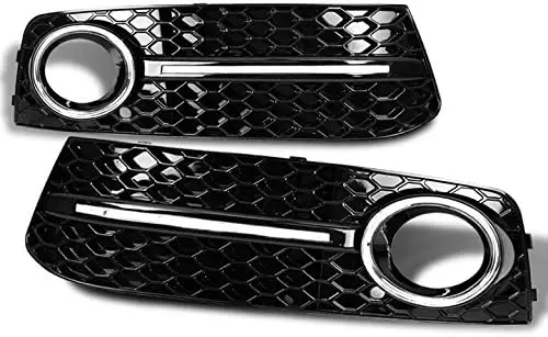 

Honeycomb Style Front Fog Light Grille With Chrome Accent For Audi A4 B8 Pre-facelifted 2009-2011 (NOT for S-Line/S4/RS4 Models)