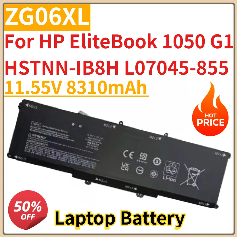 

New ZG06XL OEM Battery 11.55V 8310mAh for HP EliteBook 1050 G1 HSTNN-IB8H L07045-855 battery replacement
