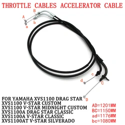 For Yamaha XVS1100 Drag Star XVS1100A XVS1100AT OEM:5PB-26311-10 5PB-26312-10 Motorcycle Accessories Throttle Accelerator Cable