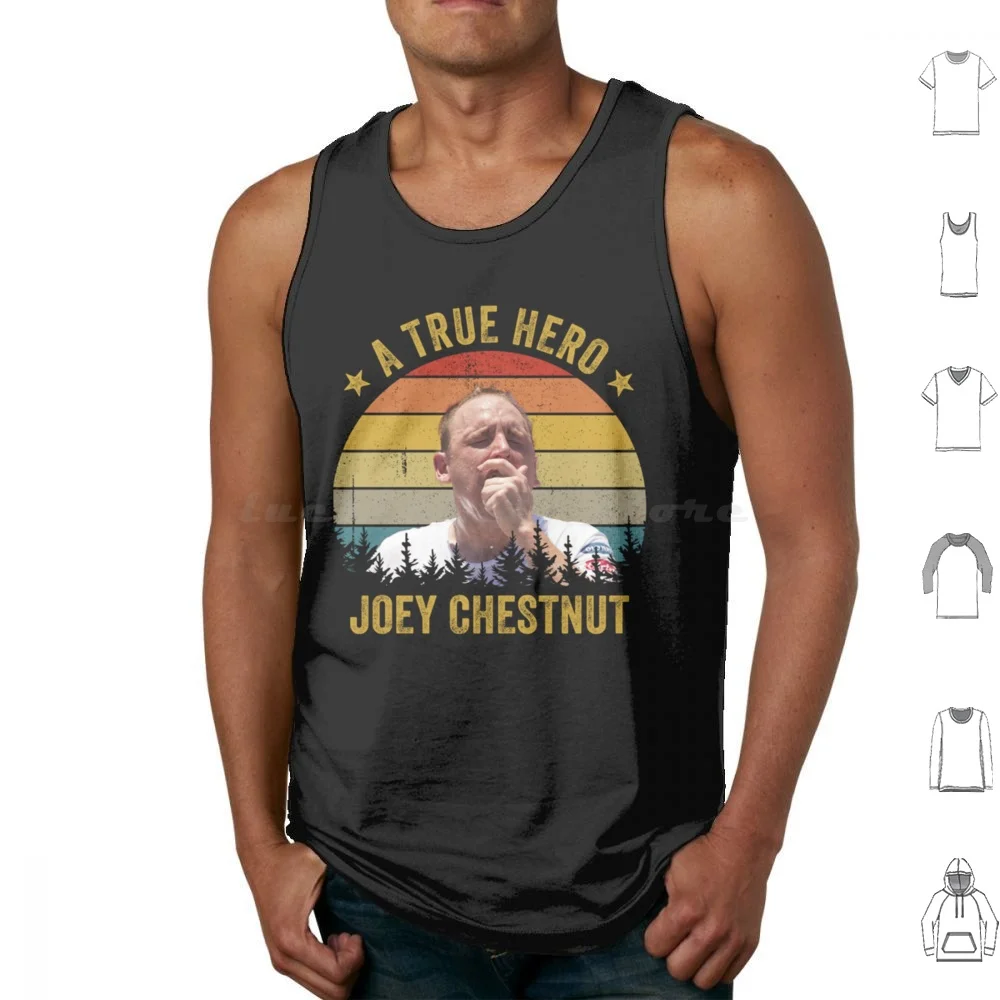 A True Hero Joey Chestnut Vintage Tank Tops Print Cotton Joey Chestnut Joey Chestnut Retro Joey Chestnut Vintage Joey