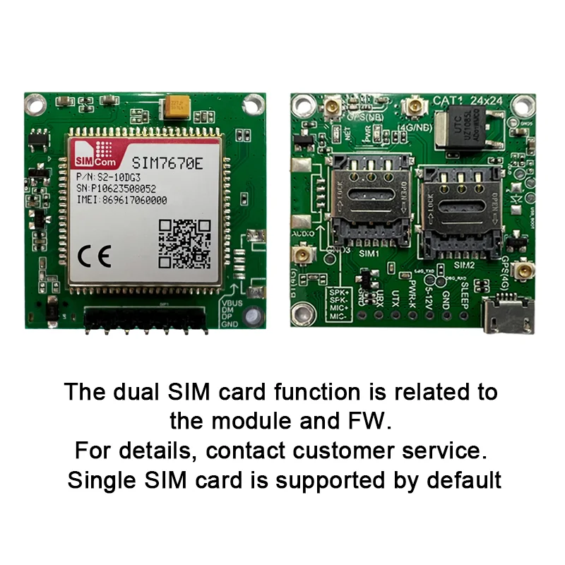 Módulo SIM7670E LTE Cat1, Qualcomm SIM7670E, Kit Breakout, Núcleo de Desenvolvimento Board, B1, B3, B5, B7, B8, B20, GPS opcional, 4G