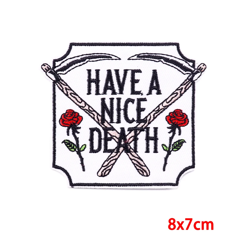 Cartoon/Punk Letter Embroidery Patch Sew Applique Iron On Patches For Clothing thermoadhesive Patches DIY Jacket Ironing Sticker