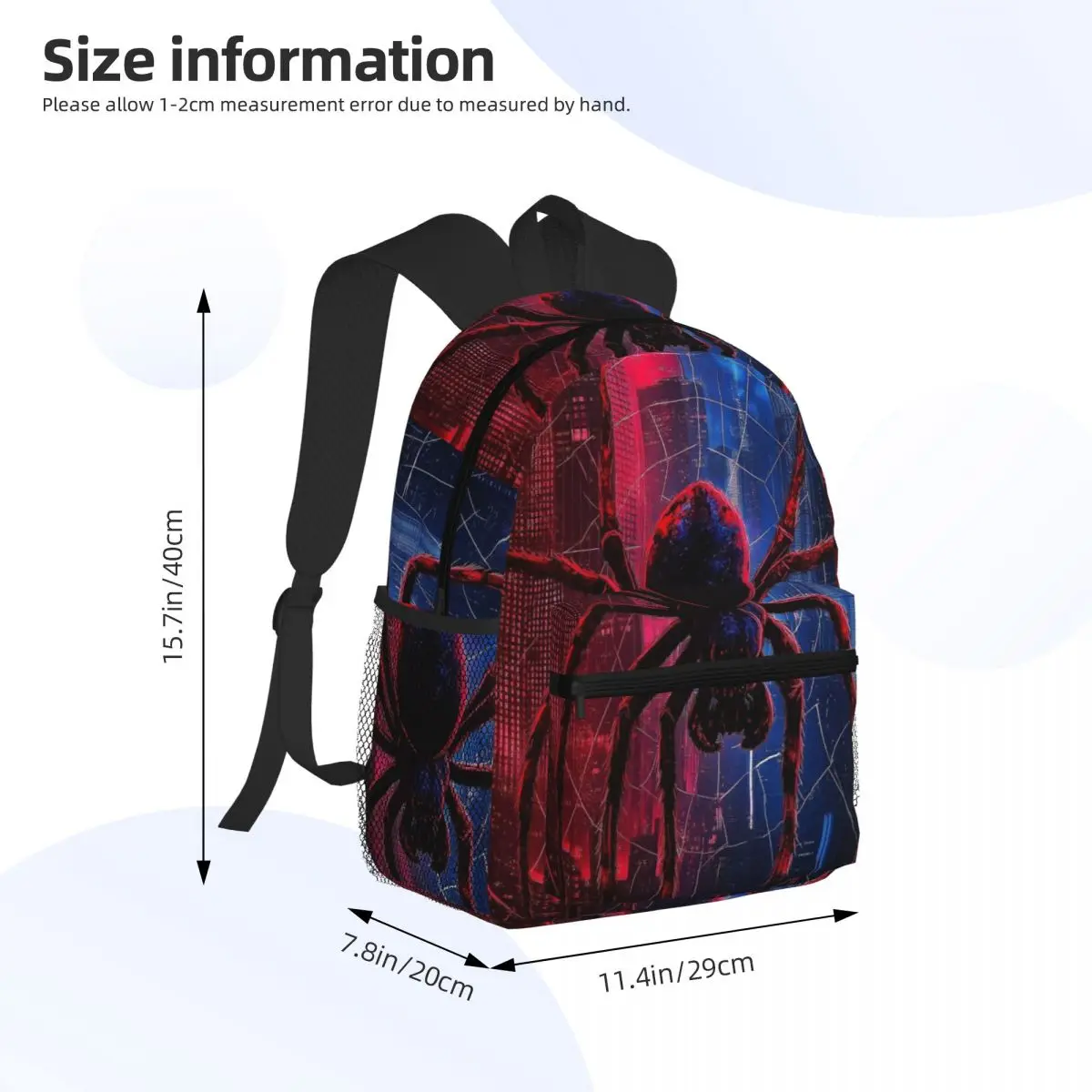 Spider And Web Student Backpack School Bag Hiking Travel Daypack for Boys Girls Bookbag Shoulder Bags