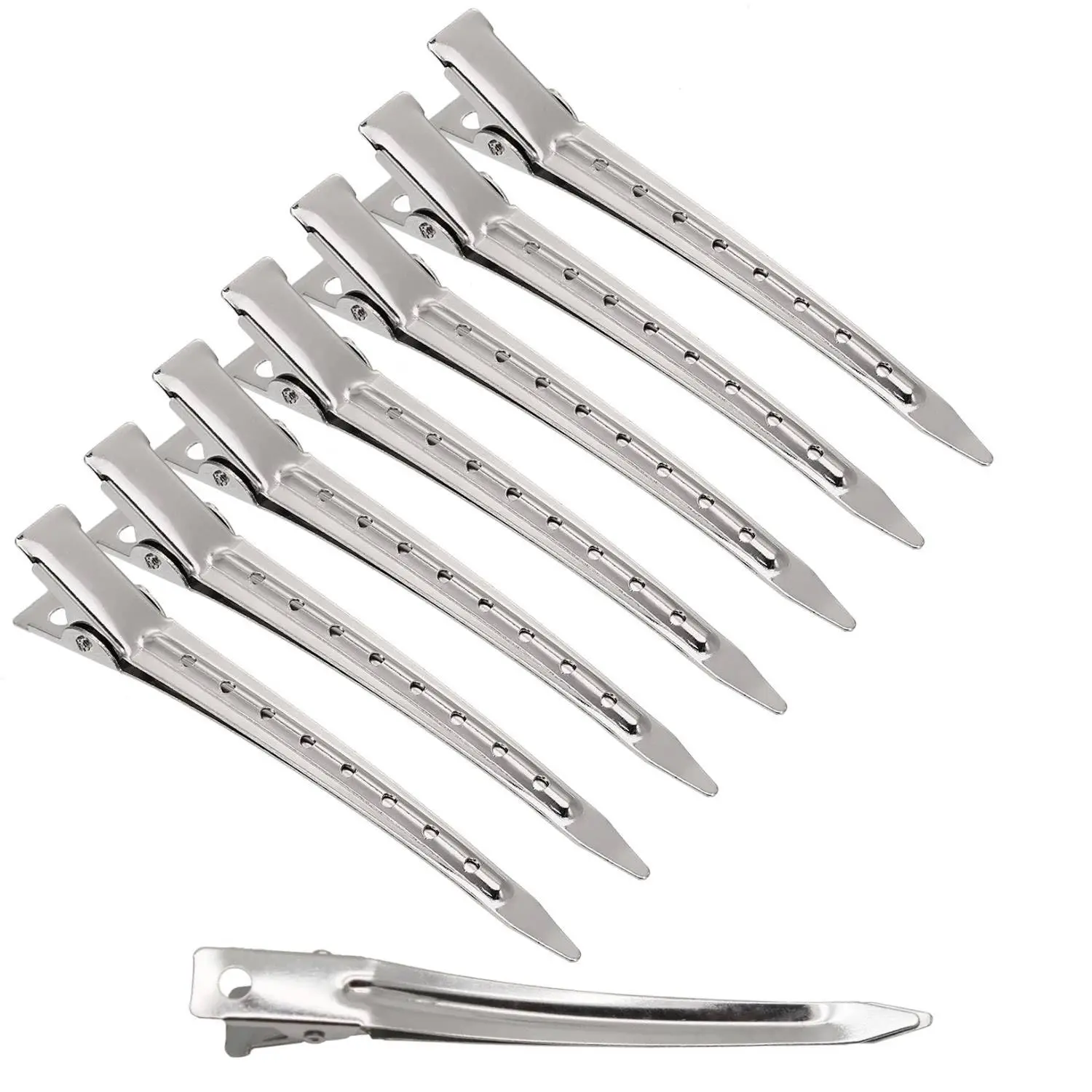 24/30/50pcs Alligator Clip For Long Curl Thick Hair DIY Metal Duck Bill Clips For Women Silver Hair Clips For Styling Sectioning