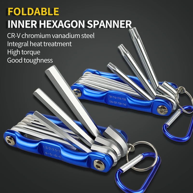Multifunctionele Folding Inbussleutel Zeshoekige Schroevendraaier Inbussleutel Sleutels Inbussleutels Handje Draagbare Set