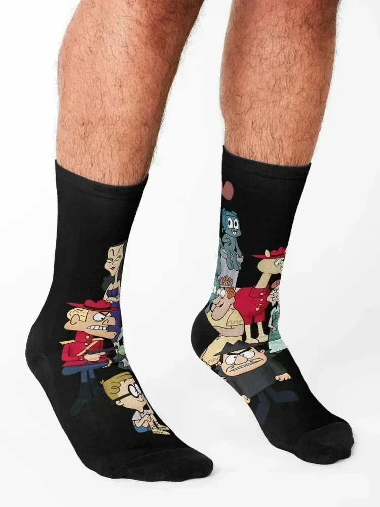 Tribute to Jay Ward Cartoons Rocky, Bullwinkle, and Friends Classic T-Shirt.png Socks New year's Men Socks Women's