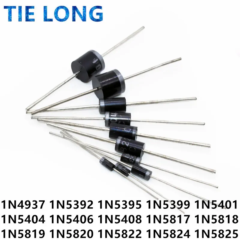 20PCS 1N5822 DO-27 Schottky Diode 1N5400 1N5401 1N5404 1N5406 1N5407 1N5408 1N5399 1N5817 1N5818 1N5819 1N5820 1N5824 1N5825