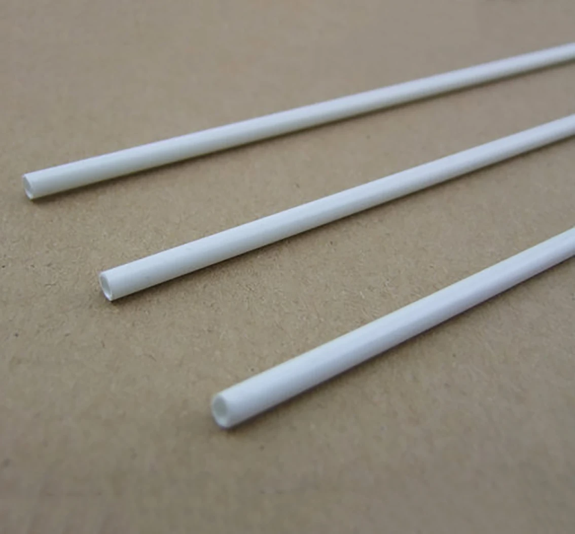 

White ABS Round Tube Plastic Hollow Tube Diameter 2/3/4/5/6/8mmxLength 250mm DIY Handmade Sand Table Material Model Accessories