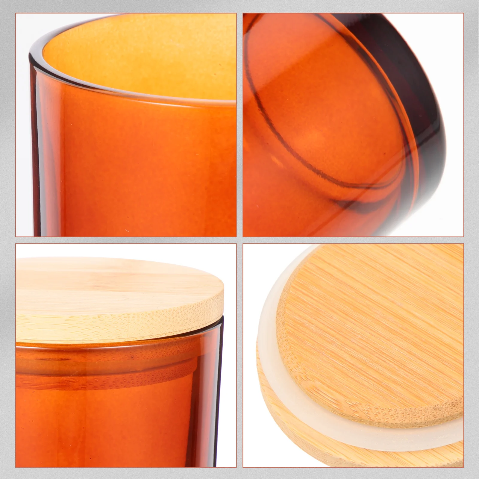 

4 Sets Decoration Empty Tins Glass Holder Delicate Cup DIY Jars Making Cans Small Stand Table Scented Aromatherapy