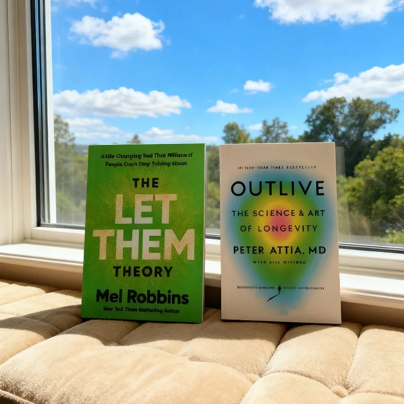 《Outlive》+ 《The Let Them Theory》إطار احترافي طويل العمر مع نظرية Let Them وتصميم صحي متوازن كتاب جيد #1