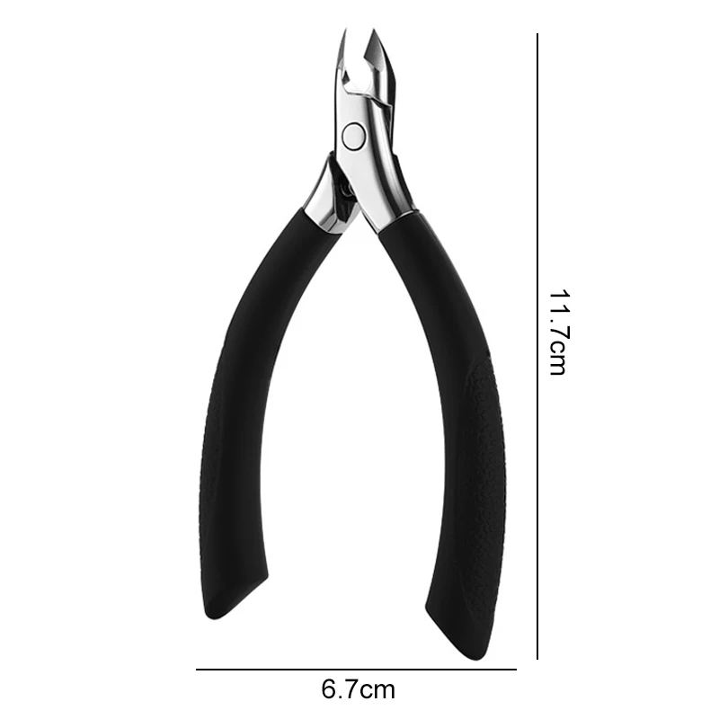 1 szt. Profesjonalne cążki do skórek Wysokiej jakości nierdzewne nożyczki do manicure, usuwania martwego naskórka, trymer, szczypce do pedicure, nożyczki do paznokci