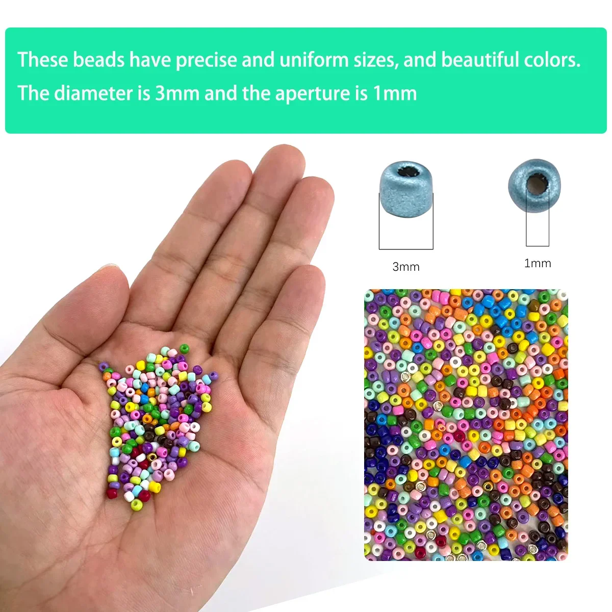 24 Grid 3mm Boxed Glass Rice Beads Set of 7 Colors And Styles for DIY Jewelry Making Charm Bracelets And Necklaces