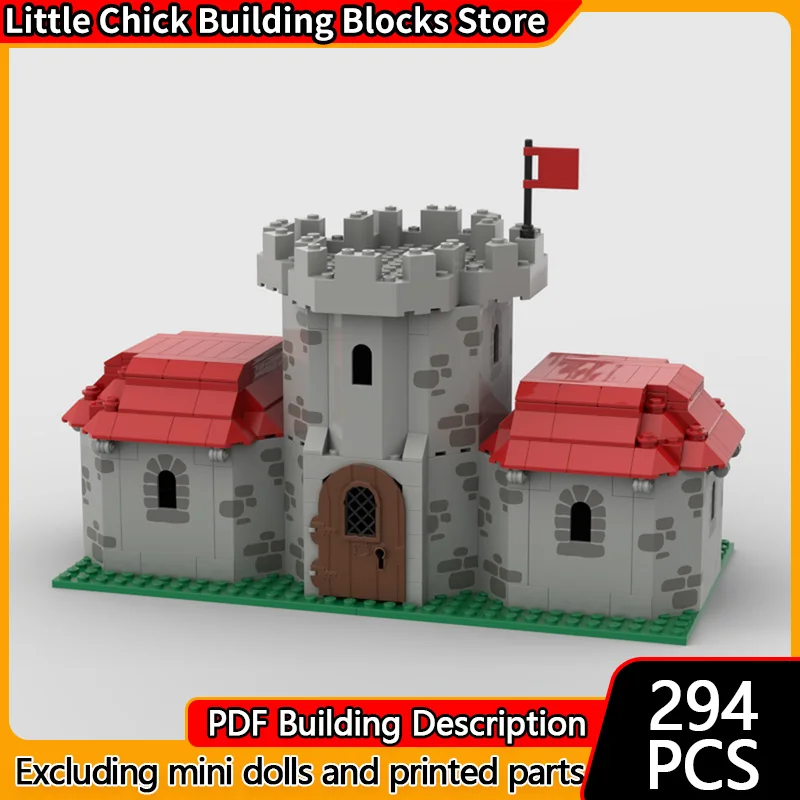 Mittelalterliche Burg Modell MOC Bausteine Schloss Uhr Turm Modulare Technologie Kinder Urlaub Geschenke Montieren Spielzeug Anzug