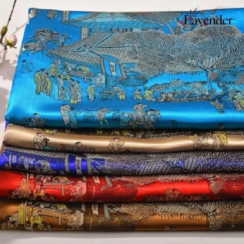

Traditional Brocade Fabric 145CM Width High Quality Jacquard Vintage for Lady Men Cloth Pants Coat Shirt fabrics for sewing