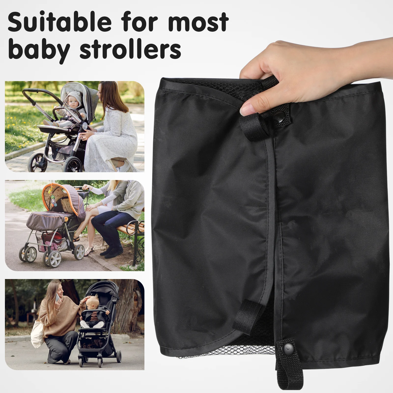 Cesta organizadora para cochecito, Material lavable desmontable, almacenamiento de gran capacidad para artículos esenciales para bebé, accesorios para cochecito de viaje