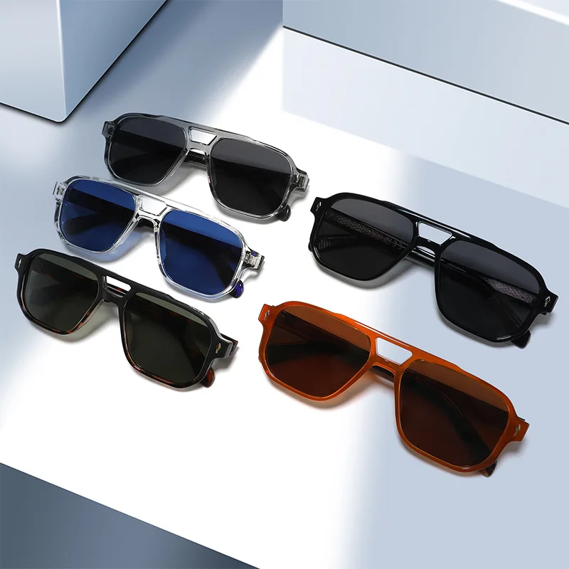 نظارات شمسية عالية الجودة مستقطبة Uv400 للرجال نظارات شمسية للقيادة للجنسين TR90 نظارات شمسية كبيرة الحجم للطيارين للمرأة شحن مجاني