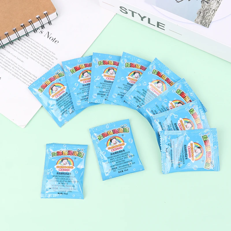 100ml 10 bag New Concentrate Bubbles Liquid Soap Water Bubble Gun Accessories Soap Bubble Liquid Bubble Refills